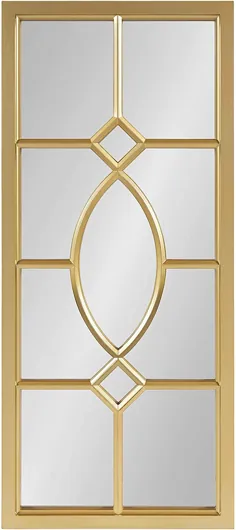 آینه لهجه پنجره دیواری کیت و لورل کاسات (طلایی)
