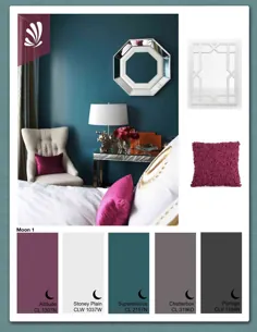 18+ بهترین طرح های رنگی اتاق خواب خاکستری با گالری دیوارهای لهجه صورتی