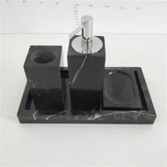 مجموعه لوازم جانبی حمام مرمر سیاه زیبا و منحصر به فرد