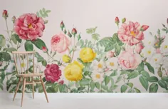 نقاشی دیواری کاغذ دیواری گلهای بهار صورتی |  هوویا انگلستان