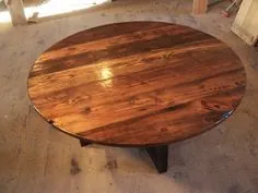 میز قهوه گرد میز قهوه بزرگ میز چوبی اصلاح شده |  اتسی
