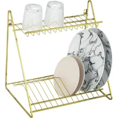 قفسه خشک کن ظروف طلای گلم (مخصوص دیوار یا کنار سینک ظرفشویی)