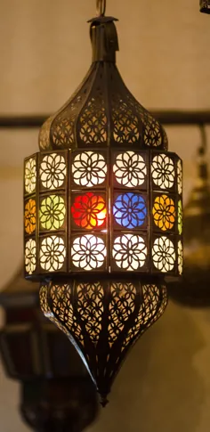 برنج آویز مصنوعی Lantern Fés نور مراکشی |  اتسی