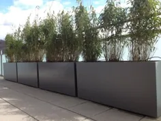 طراح Pflanzkübel aus Faserzement - Grüner Sichtschutz für Balkone
