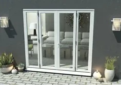 درب های فرانسوی آلومینیومی سفید Climadoor - سازگار با قسمت Q |  Express Doors Direct