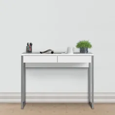 کشوهای میز تحریر آژاکس دفترکار 2 با رنگ براق سفید |  خود مونتاژ |  Oak World