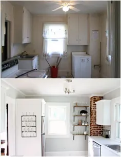 خانه ورق زدن: خیابان خیابان - آشپزخانه قبل و بعد از آن - طراحی الیزابت برنز ، طراح داخلی Raleigh NC