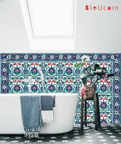 تابلوهای تزئینی آشپزخانه / حمام / دیوار - الگوی طراحی تک با حاشیه: 44 عدد