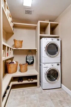 30 ایده ذخیره سازی و سازماندهی هوشمندانه برای اتاق خشکشویی کوچک شما