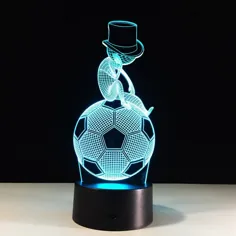 فوتبال 3D LED لمسی نور شب 7 رنگ تغییر 3D دید در شب چراغ کودکان و نوجوانان میز چراغ خواب کودک چراغ خواب برای اتاق خواب