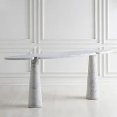 میز کنسول سنگ مرمر سفید کاررا از آنجلو مانگیاروتی برای Skipper ، ایتالیا