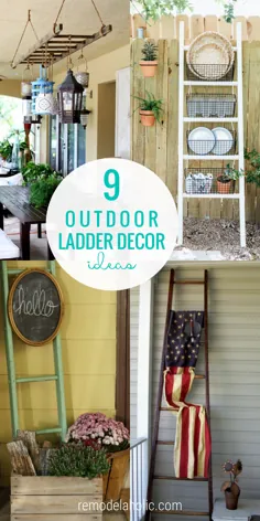 9 ایده تزئین نردبان برای ایوان و حیاط شما