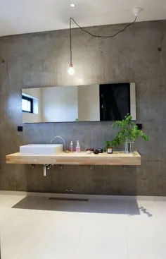 Holz Waschtischplatte: 21 Gestaltungsideen für angenehmes Ambiente - Badezimmer، Innendesign - ZENIDEEN