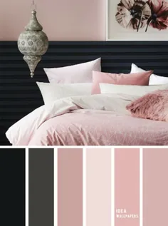 wandfarbe شیرین Schlafzimmer farben farbpalette dunkelblau bis hellrosa schlagzimmerdeko