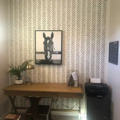 شابلون دیواری Ella Herringbone - شابلون دیواری هندسی برای آرایش آسان اتاق - شابلون بزرگ برای نقاشی دیوارها - شابلون های با کیفیت بالا