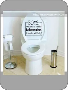 پسران هدف ما تمیز نگه داشتن حمام عکس برگردان دستمال توالت |  اتسی