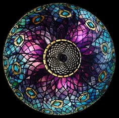سایه 18 "طاووس شیشه ای شیشه ای تیفانی لامپ # 1472 و پایه ظروف برنز # 1455