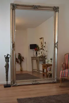 آینه بزرگ دیواری مستطیل نقره ای عظیم عتیقه 8ft X 5ft 240x150cm برای فروش آنلاین |  eBay
