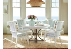 مجموعه ناهار خوری 5 تکه Ocean Breeze با میز ساوانا و صندلی های قابل تنظیم بادهای دریا توسط تامی باهاما خانه در مبلمان Baer