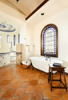 50 ایده اولیه حمام به سبک اسپانیایی (عکس)
