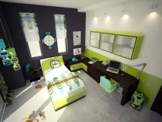 16 اتاق خواب با رنگ سبز