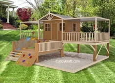 تجهیزات زمین بازی Timbertop Mansion Cubby House Playhouse