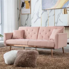 382.31 USD 30٪ تخفیف | مبل سبک نشیمن نشیمن اتاق نشیمن Loveseat مبل اتاق خواب مدرن مبل مخملی تخت خواب صورتی سبز آبی |  |  - AliExpress