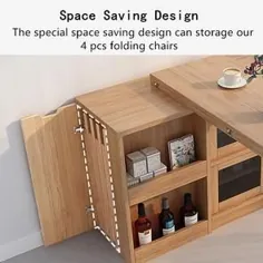 تاشو طرح جدید 2020 و میز ناهار خوری چند منظوره قابل ارتقا با کابینت طراحی ذخیره سازی مخفی