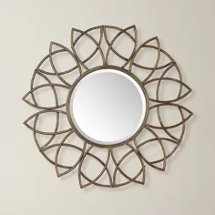 آینه دیواری گرد آفتاب گردان فلزی راهرو برنز مبلمان اتاق نشیمن برای فروش آنلاین |  eBay