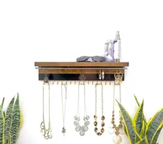 سازمان دهنده طلا و جواهر قفسه جواهرات Wall Mount Boho Dangle |  اتسی