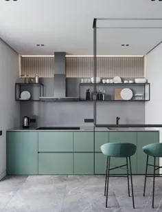طراحی آپارتمان مینیمالیستی مدرن زیر 75 متر مربع