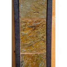 چشمه دیواری مدرن تخته سنگ طبیعی 37 "Triplech 37" - # 66H84 | لامپ های Plus
