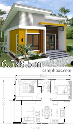 Kleiner Home-Design-Plan 6،5x8،5 m mit 2 Schlafzimmern - SamPhoas Plansearch