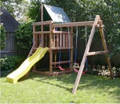 چگونه برای ساختن تلاشهای DIY Wood Fort / Swing Set Plans تلاش کنیم