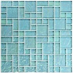 کاشی استخر شیشه ای Aquamarine Mixed (Galaxy Series) توسط Artistry in Mosaics |  GG8M2348T9 - موزاییک استخر آبی آبی