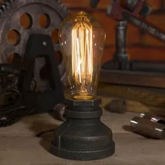 چراغ میز بی نظیر Edison Lamp Light Industrial Rustic |  اتسی