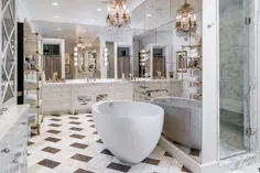 آینه کف تا سقف - معاصر - حمام - ساخت بیشتر طراحی