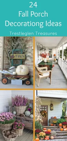 24 ایده تزئین ایوان پاییزی که فقط دوست خواهید داشت - تاج گل به سبک مزرعه | هنر تاشو کتاب | دکوراسیون منزل | تاشو کتاب | نکات تزیینات | هدایای دست ساز