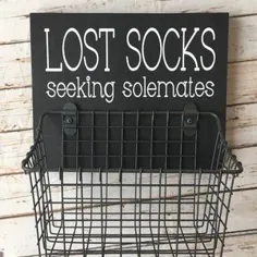 سبد جوراب اتاق لباسشویی جوراب گمشده به دنبال Solemates Basket |  اتسی