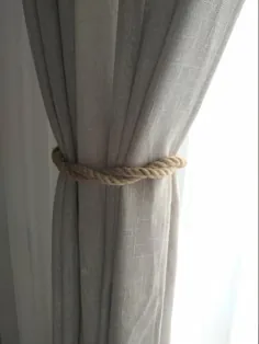 پرده حلقه ای طناب کراوات ساحلی پارچه ای حلقه ای |  اتسی
