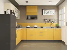 15 طرح آشپزخانه مدرن به شکل L برای خانه های هند