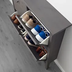 کابینت کفش HEMNES با 4 محفظه ، خاکستری تیره رنگ آمیزی شده ، 42 1 / 8x39 3/4 "- IKEA