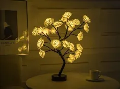 لامپ LED گل رز درختی - زرد مشکی