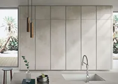 کمد و دستشویی کمترین کابینت های کف تا سقف برای آشپزخانه معاصر - Decoist