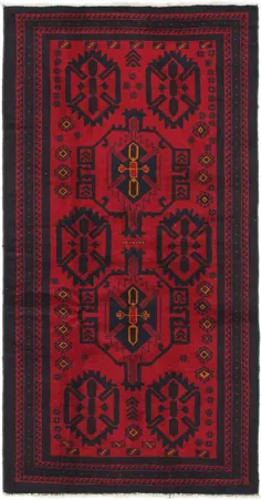قرمز 3 '6 6 6' 9 بلوچ فرش ایرانی