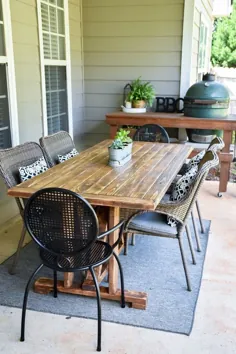 میز پاسیو در فضای باز خانه DIY ساخته شده با 2 â 4 â با کمتر از 60 دلار