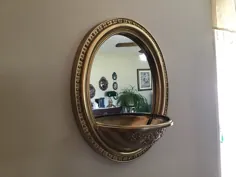 آینه طلایی جیبی دیواری آینه دار سایروکو |  اتسی