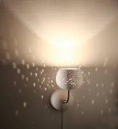 Sconce چراغ سفالی با نورگیر لمسی در نسخه |  اتسی