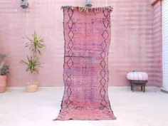 فرش پرنعمت مراکش Boujaad Berber Rug 2.6x7.3 blush boujaad |  اتسی