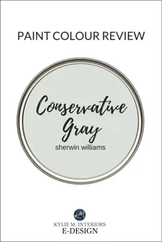 نقد و بررسی سریع رنگ رنگ: Sherwin Williams Conservative Grey SW 6183 - Kylie M Interiors